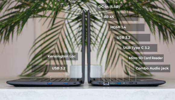 14" Ноутбук ECS (ELITEGROUP) e-Wis SF40CM, Intel Core i3-10110U (2.1 ГГц), RAM 32 ГБ, SSD 1024 ГБ, Intel UHD Graphics 620, Windows Pro, (X14GL), Черный, Российская клавиатура